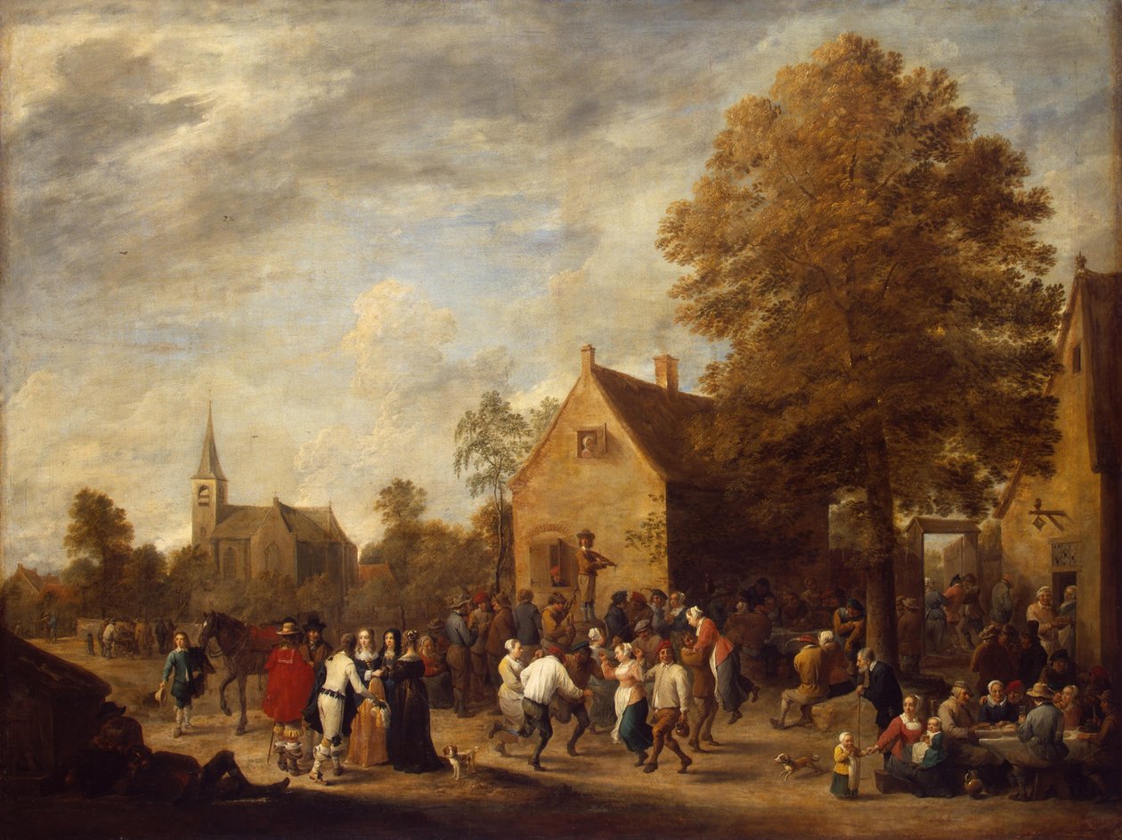Fest på landsbygden av David Teniers the Younger
