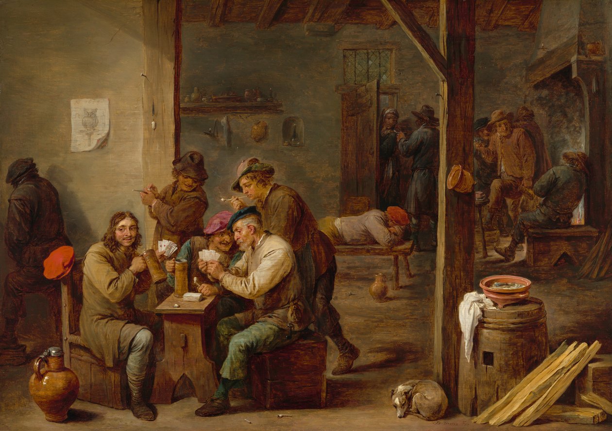 Taverna scen av David Teniers the Younger