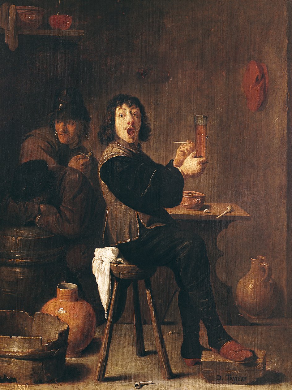Den glada soldaten av David Teniers the Younger
