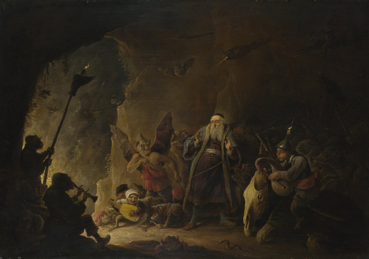 Den rike mannen leds till helvetet, ca. 1647-1648 av David Teniers the Younger