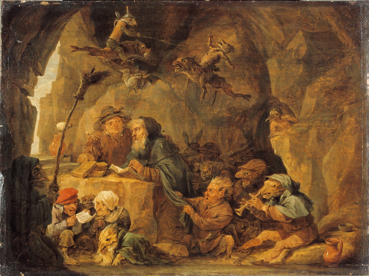 The Temptation of Saint Anthony, ca. 1650. av David Teniers the Younger