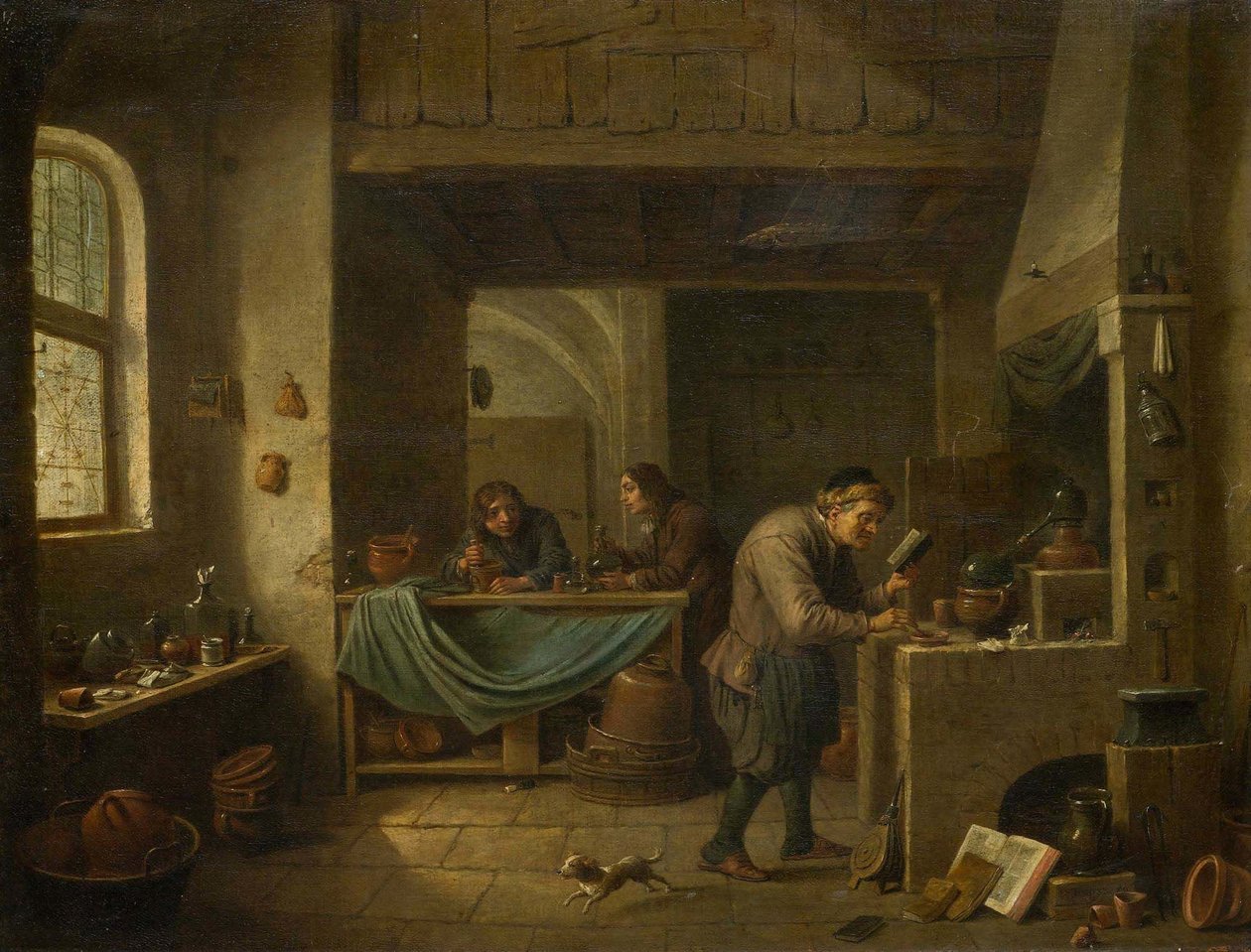 Alkemisten och hans elev av David Teniers the Younger
