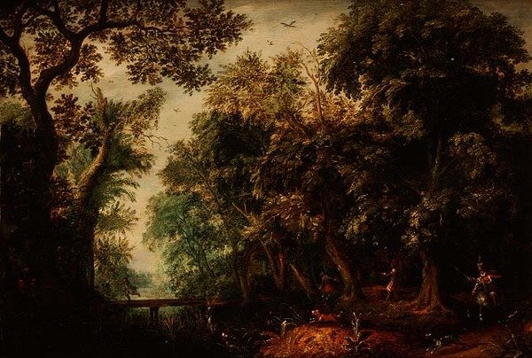 En svensexa i en skog av David Vinckboons