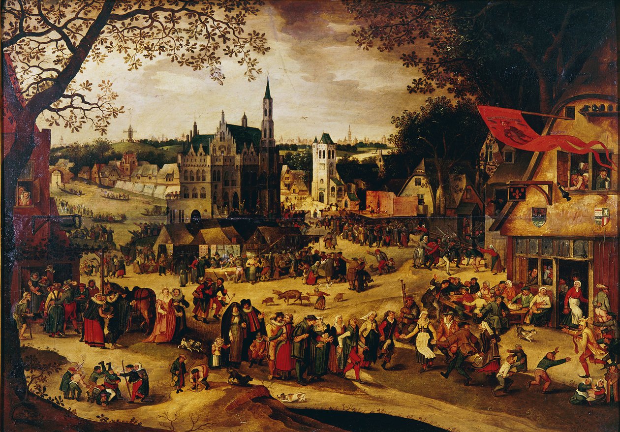 Fairground, ca 1600-1605 av David Vinckboons