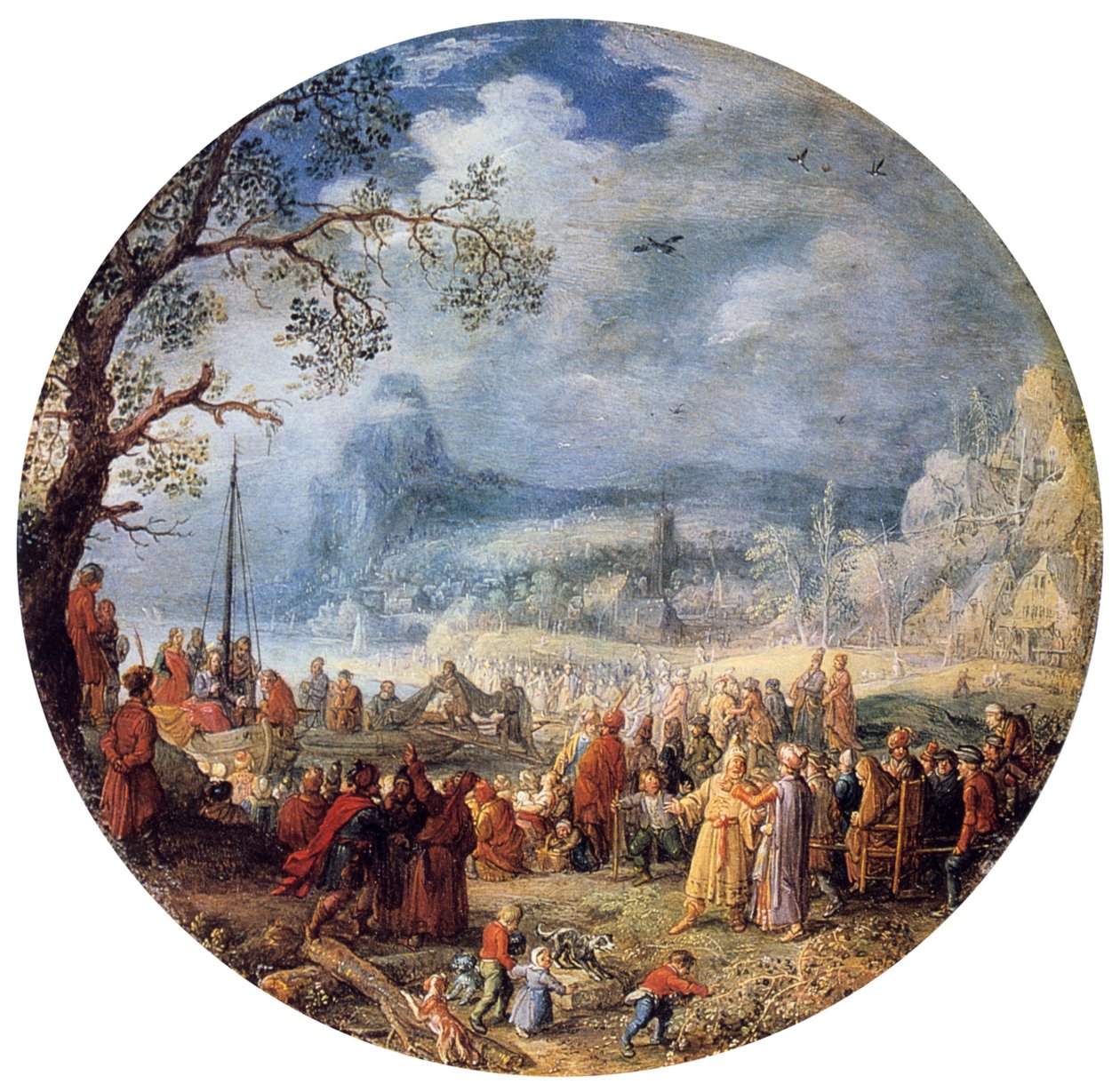 Kristi predikan vid Genezareth Lake, 1623. av David Vinckboons