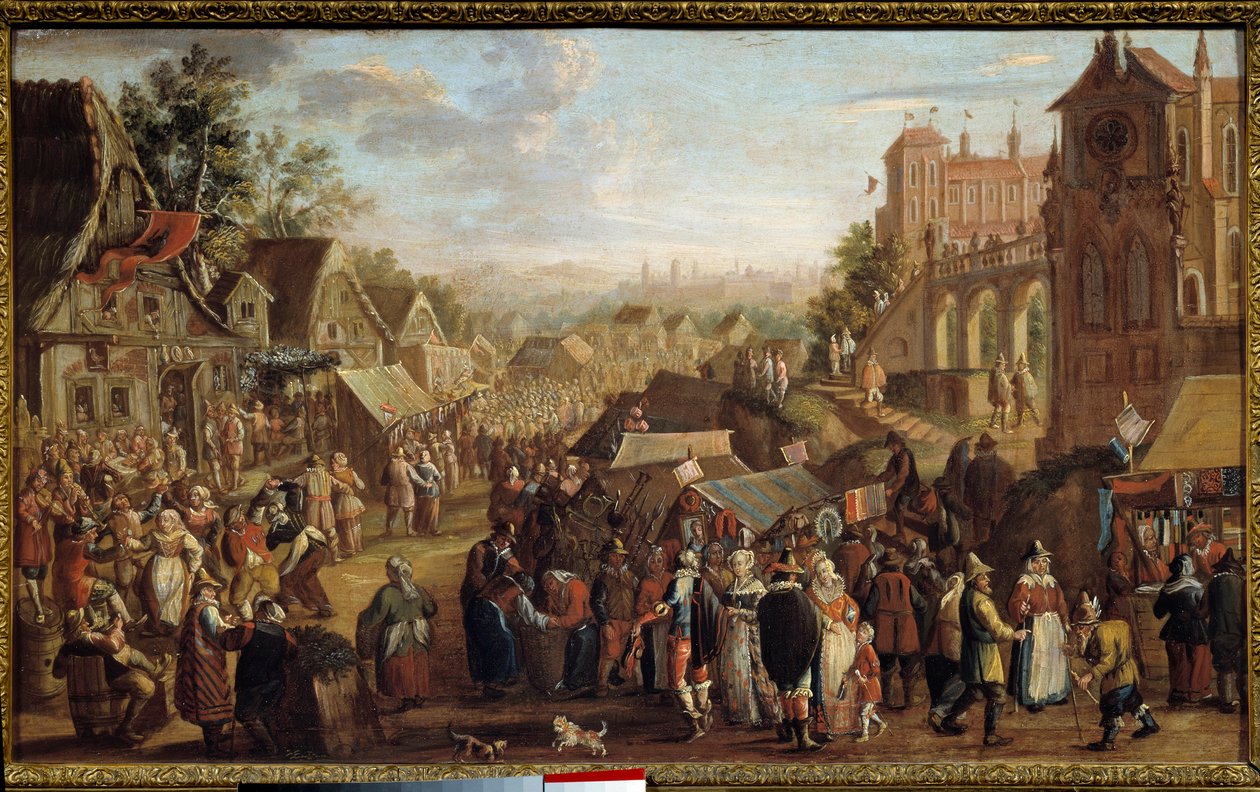 Kermessen. Fest i en by. Målning av David Vinckboons (eller Vinckeboons eller Vinkeboons 1576-1629) av David Vinckeboons