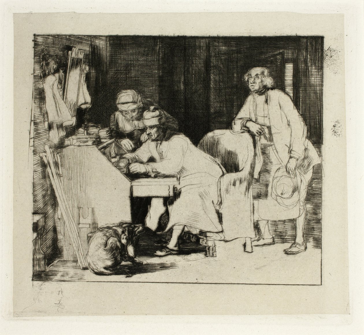 En gentleman vid sitt skrivbord av David Wilkie