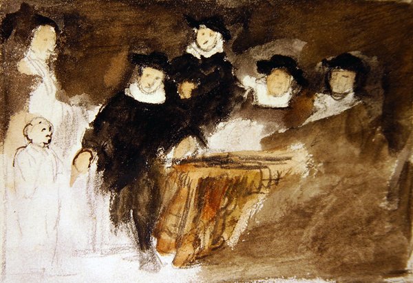 Ett minne av en målning av Bol (akvarell på papper) av David Wilkie