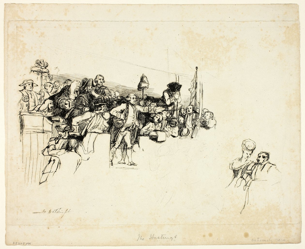 Charles James Fox på utfrågningen i Covent Garden av David Wilkie