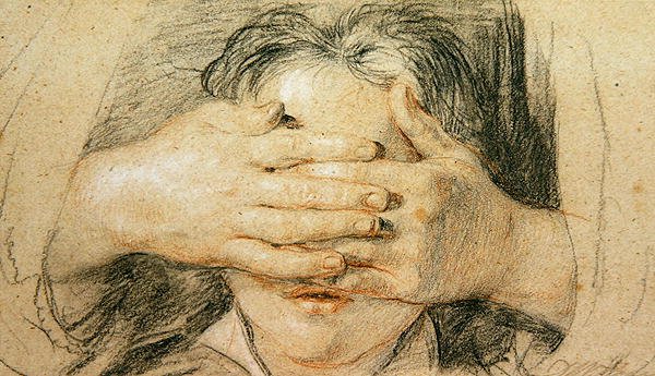 Gissa mitt namn (krita och krita på papper) av David Wilkie