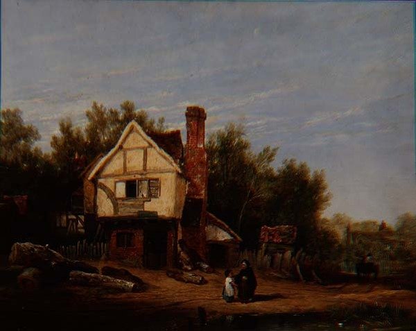 Landskap med stugor av David Wilkie