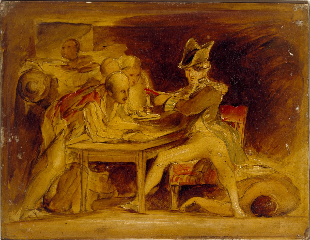 Nelson beseglade Köpenhamnsbrevet, c1835 av David Wilkie