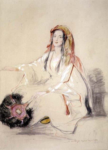 No.0743*1 Mrs Moore, hustru till den brittiske konsuln i Beirut, i arabisk klädsel av David Wilkie