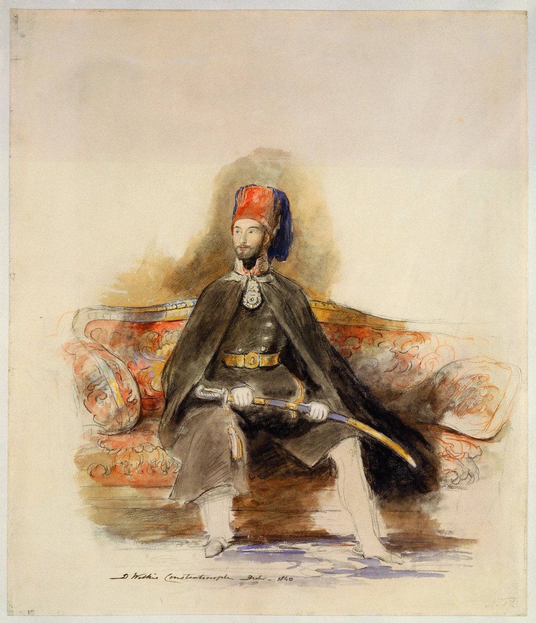 Porträtt av Abd-Ul-Mejid, Turkiets sultan, av David Wilkie