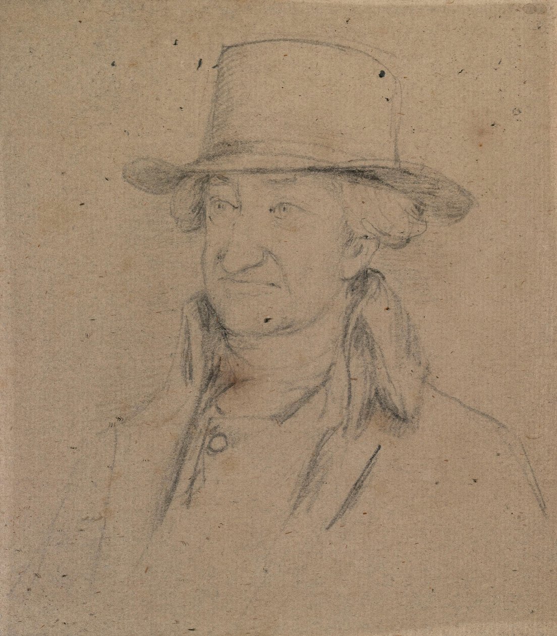 Porträtt av en herre med hatt av David Wilkie