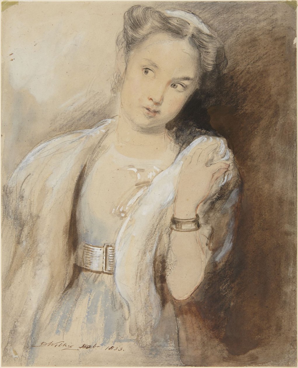 Studie till Det första örhänget av David Wilkie