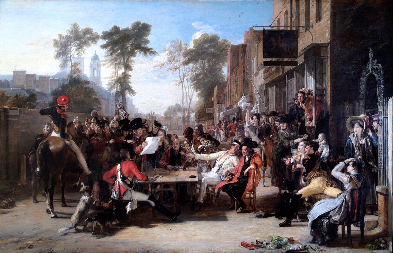 "The Chelsea Pensioners Reading the Waterloo Despatch", 1822 av David Wilkie