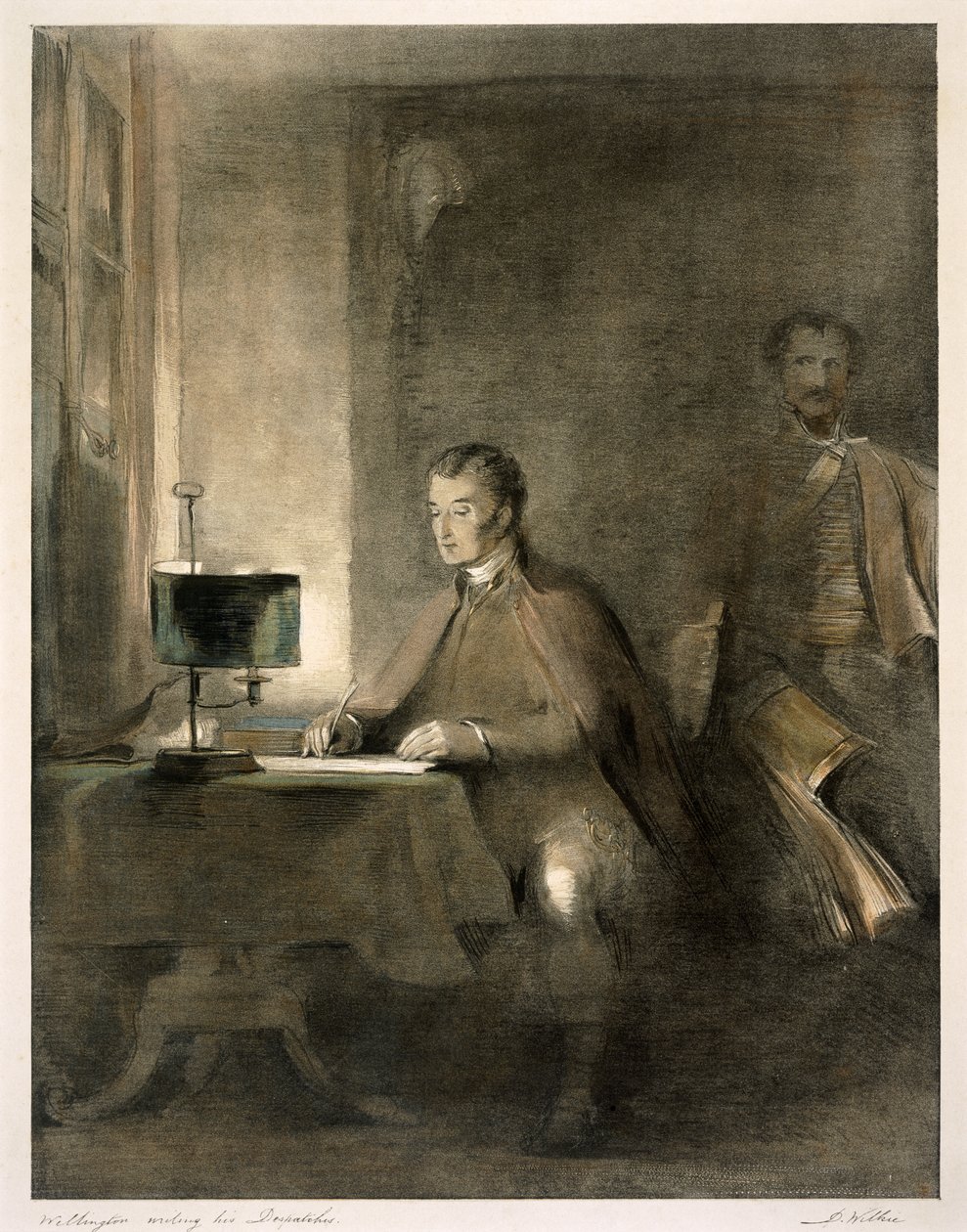 Wellington skriver sina försändelser av David Wilkie