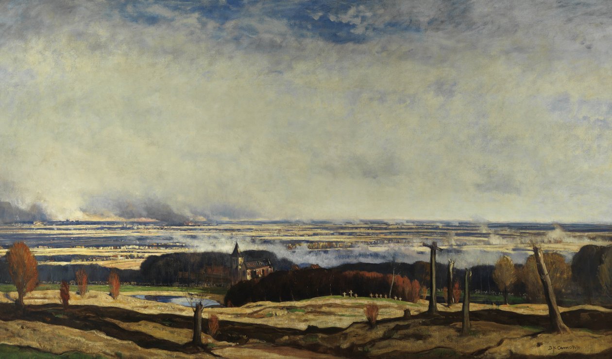 Flandern från Kemmel, 1919-20 av David Young Cameron