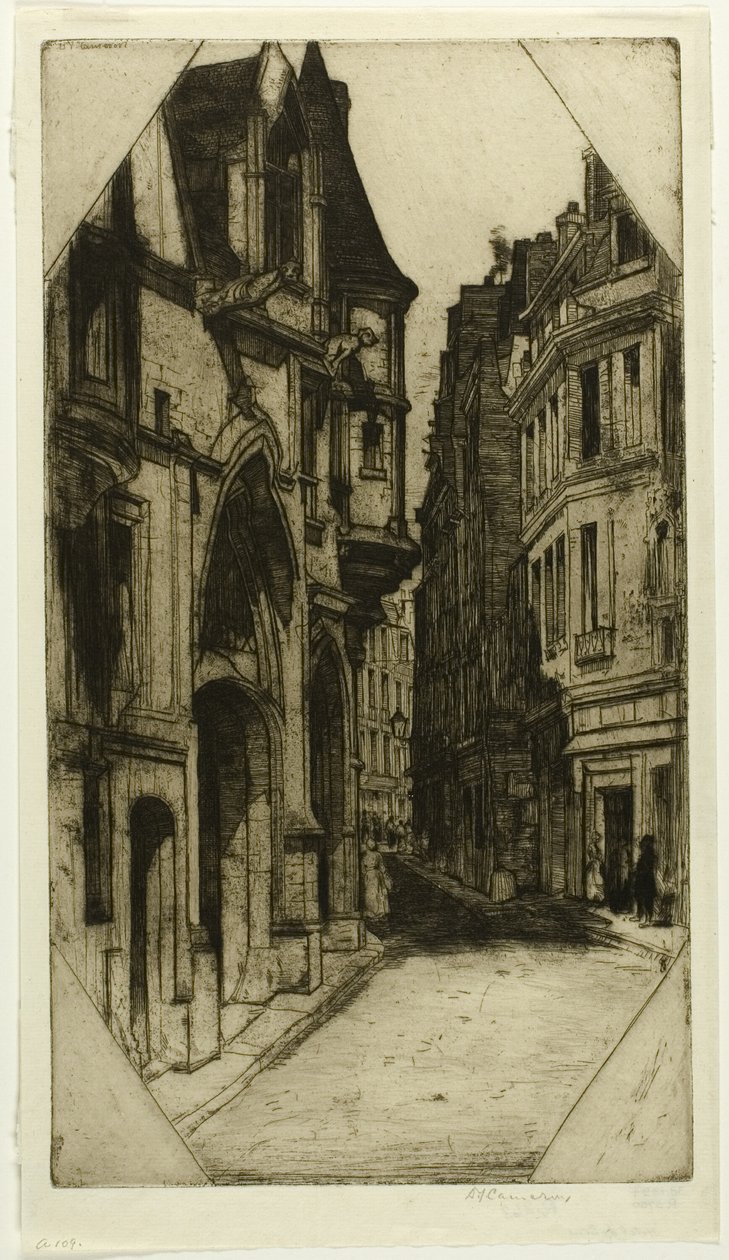 Hôtel de Sens, tallrik tre från Paris Set av David Young Cameron
