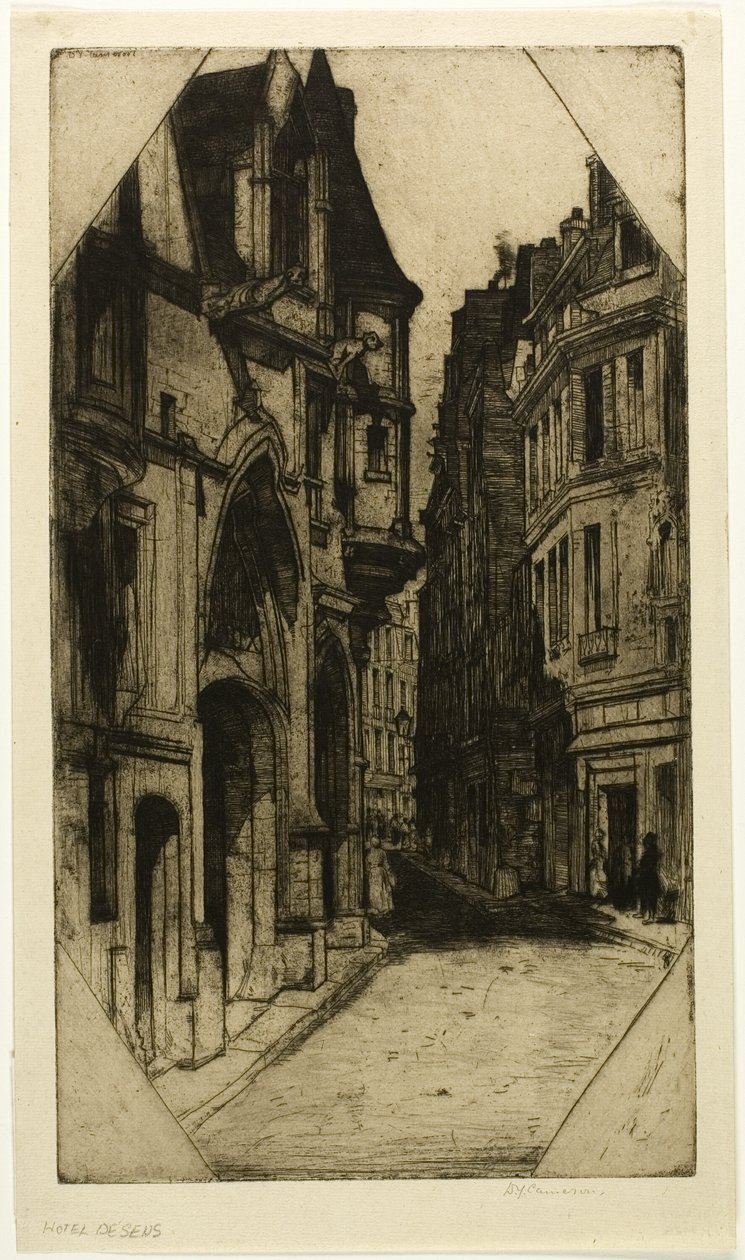 Hôtel de Sens, tallrik tre från Paris Set av David Young Cameron