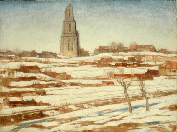 Mount St. Eloi, Winter (olja på duk) av David Young Cameron