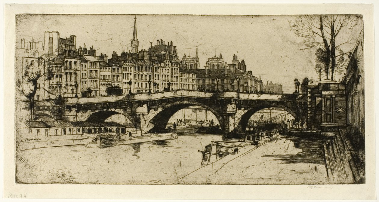 Pont Neuf, tallrik ett från Paris Set av David Young Cameron