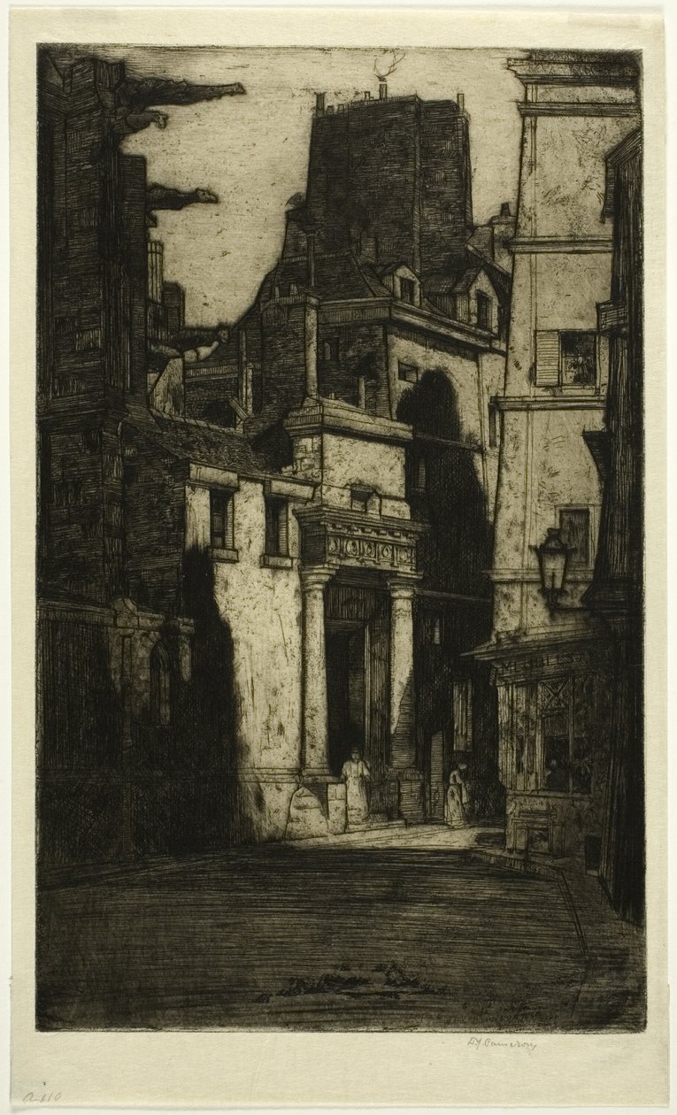 Saint Gervais, Rue des Barres, tallrik fyra från Paris Set av David Young Cameron