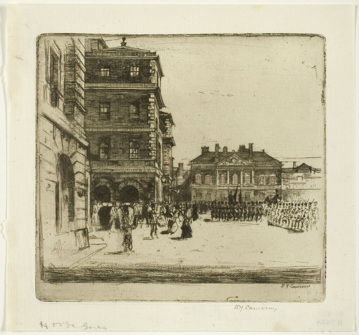 The Horse Guards, tallrik fyra från London Set av David Young Cameron