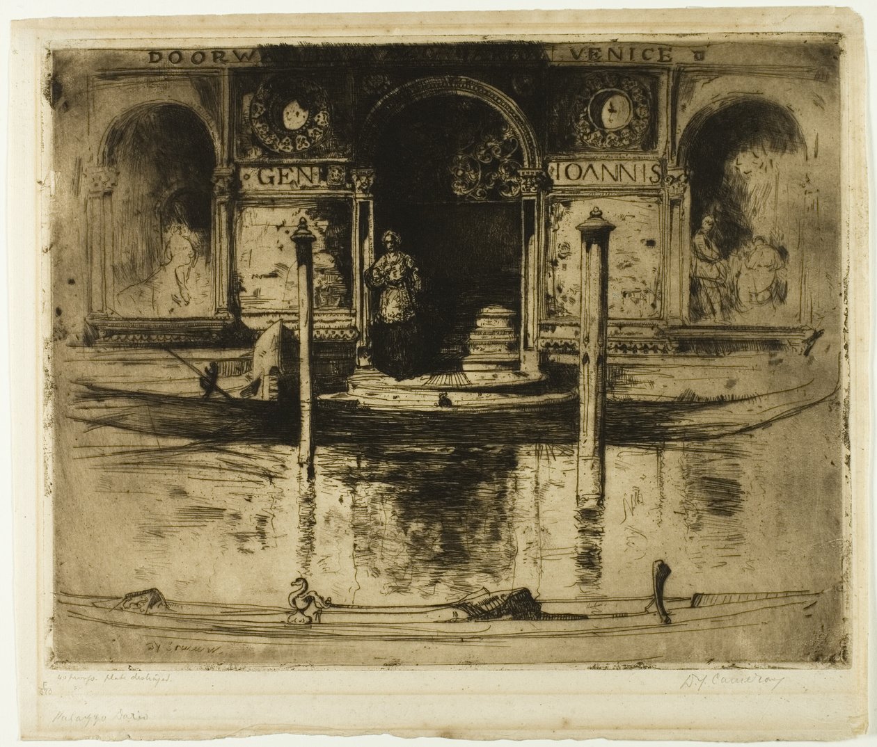 The Palace Doorway, skylt 22 från North Italian Set av David Young Cameron