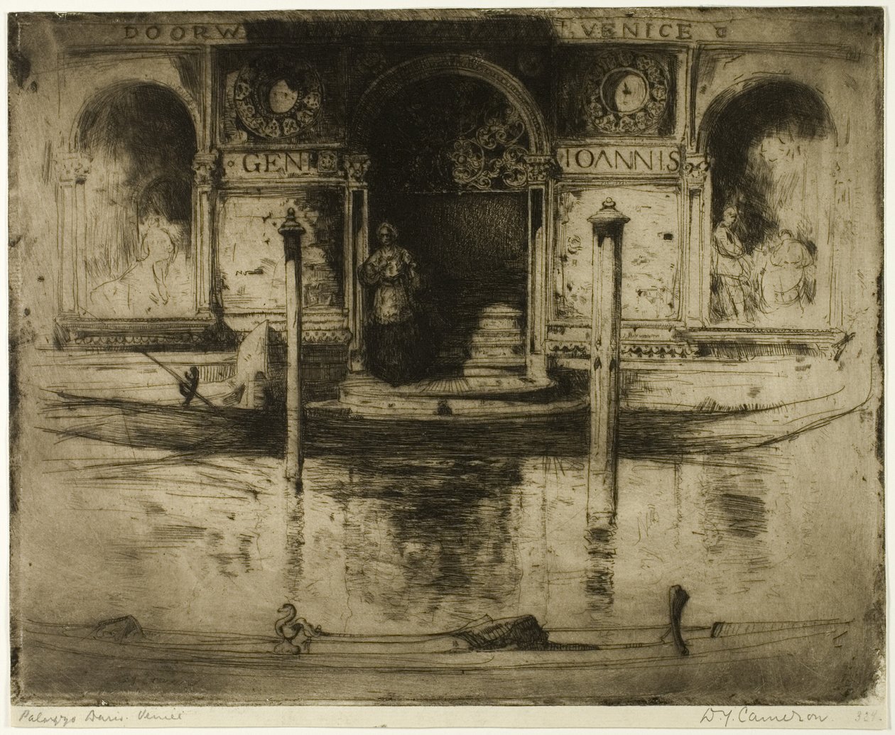 The Palace Doorway, skylt 22 från North Italian Set av David Young Cameron