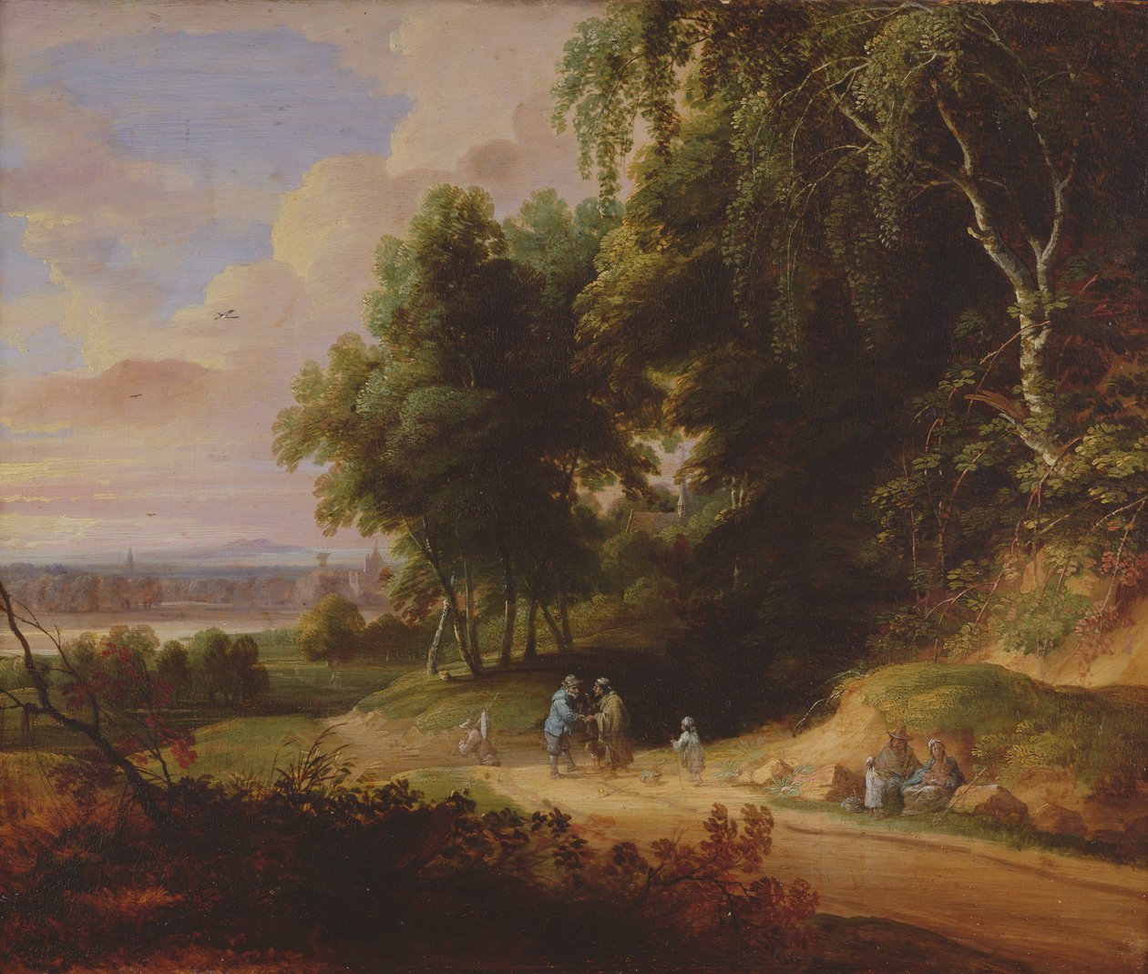 Landskap med zigenare figurer av David and Vadder Teniers