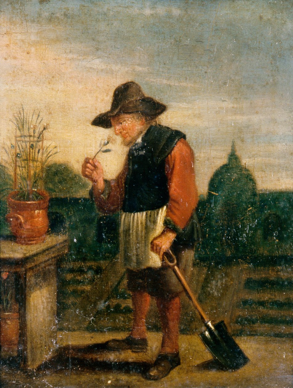 Lukt, ca 1800 (olja på pannå) av David the Younger (after) Teniers