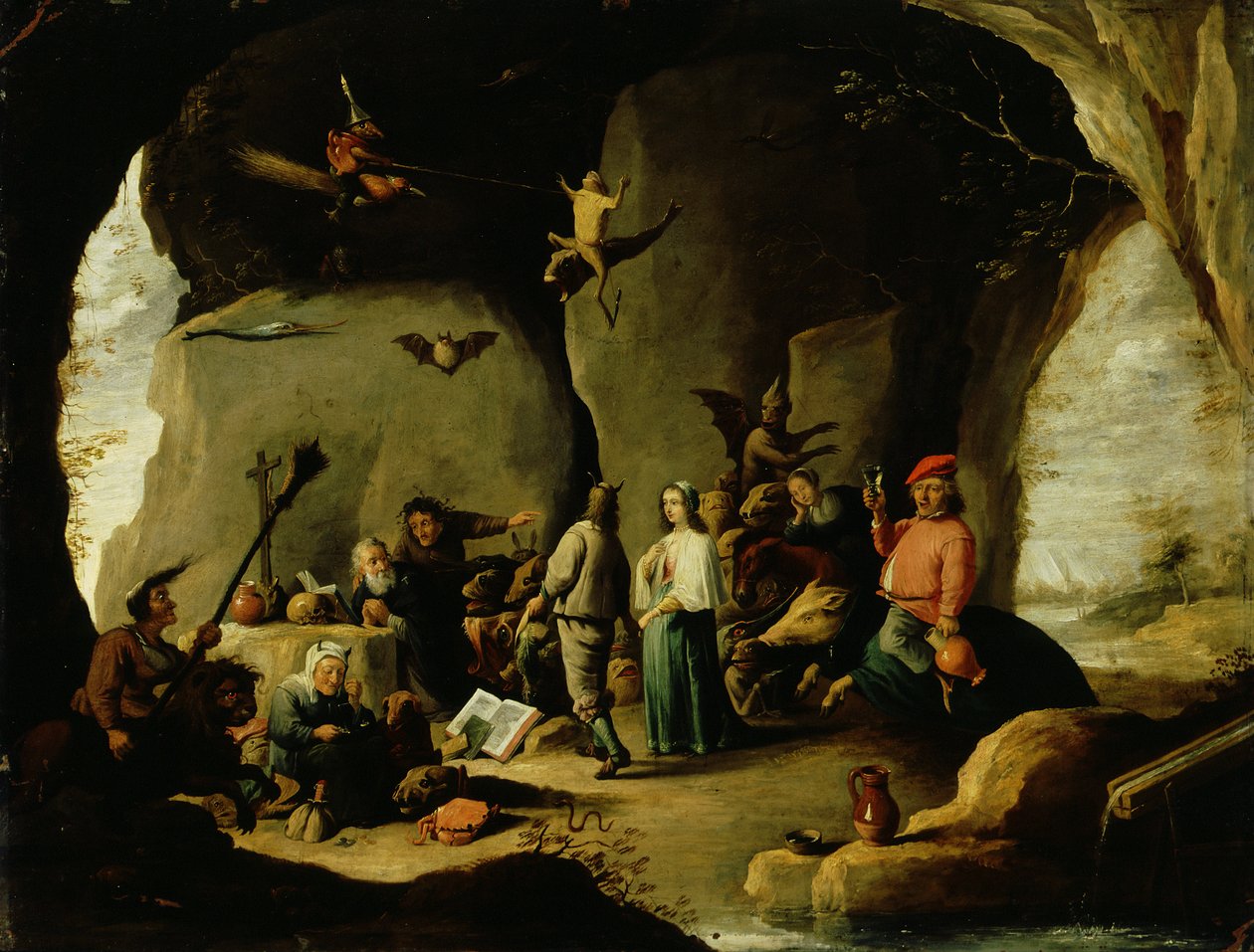 Frestelse av St. Anthony av David the Younger (attr. to) Teniers