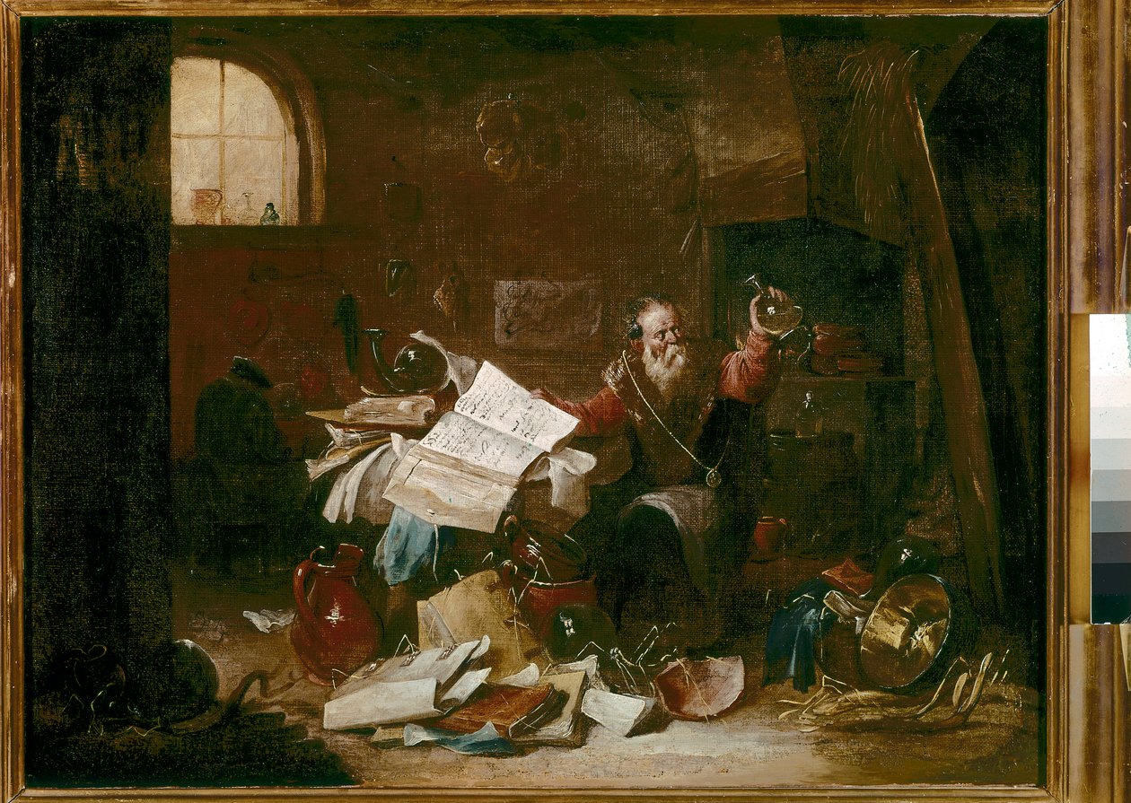 Alkemisten av David the Younger (attr. to) Teniers