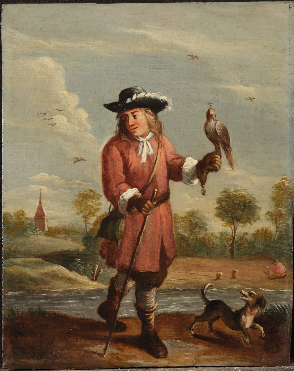 En allegori över de fyra elementen: luft (olja på panel) av David the Younger (follower of) Teniers