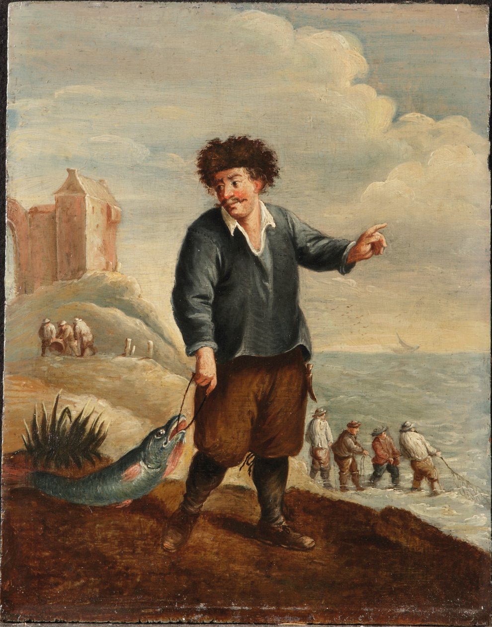 En allegori över de fyra elementen: vatten (olja på panel) av David the Younger (follower of) Teniers