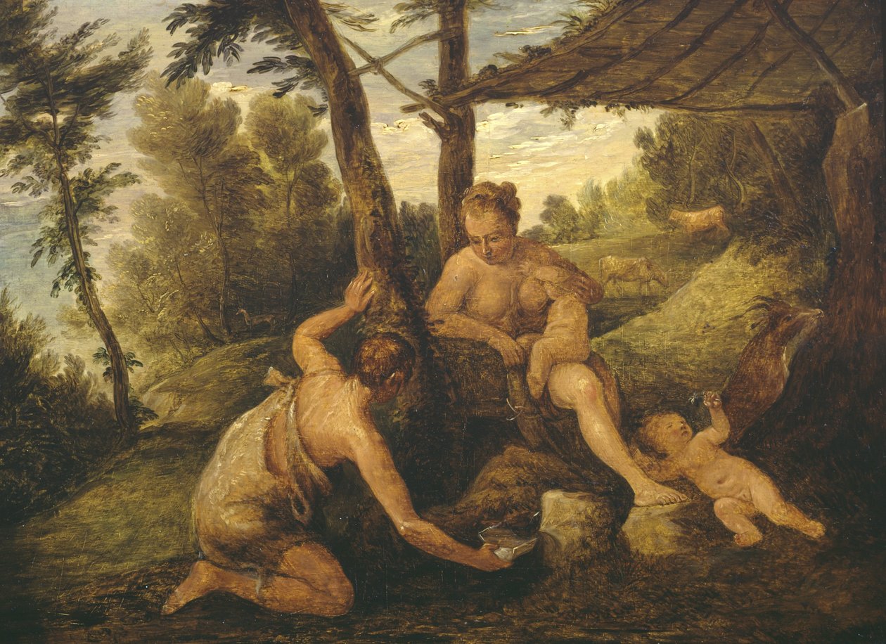 Adam och Eva efter utvisningen (efter Paulo Veronese och studio) av David Teniers the Younger
