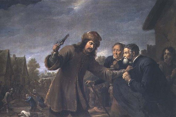 Attack på en by, 1648 av David Teniers the Younger