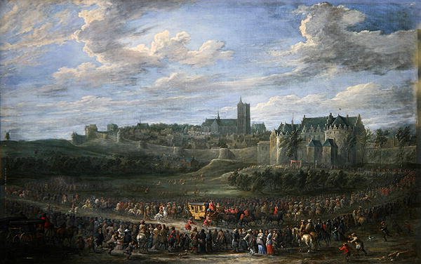 En prinsessas inträde till Bryssel (olja på duk) av David Teniers the Younger