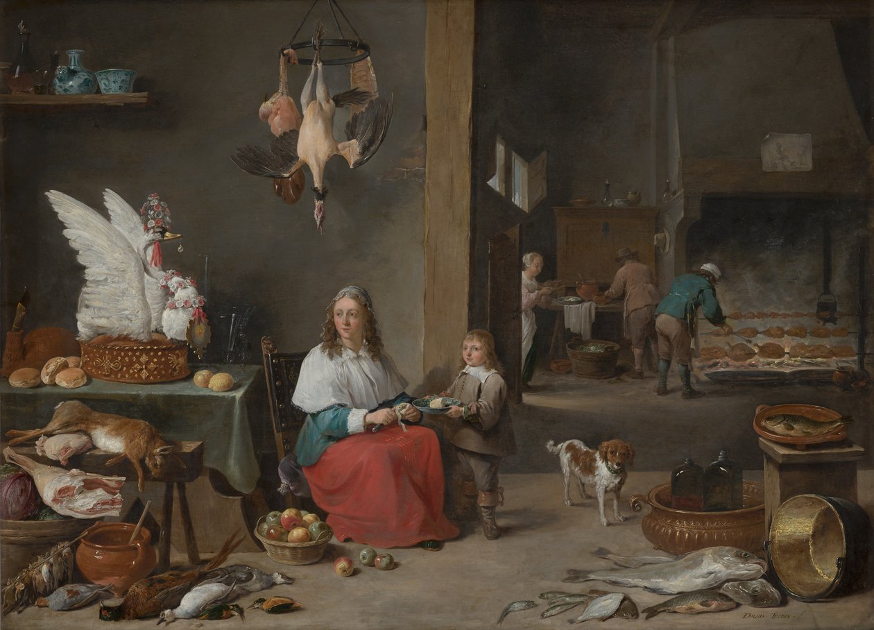 Köksinredning, 1644 av David Teniers the Younger