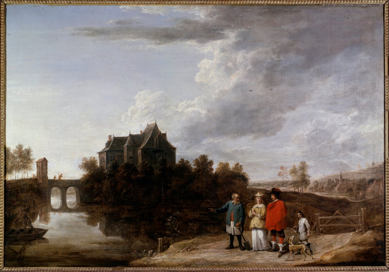 Slottet i Teniers vid Perck Målning av David Teniers II den yngre (1610-1690) 1600-talet av David Teniers the Younger