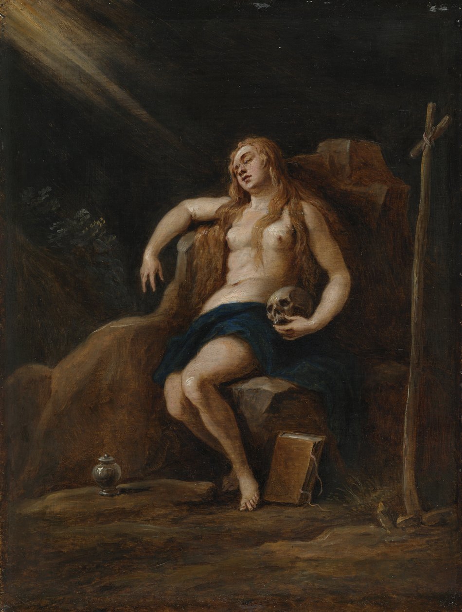 Maria Magdalena i vildmarken, efter Jacopo Palma, Den yngre av David Teniers the Younger
