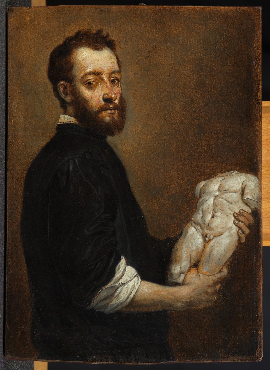 Porträtt av en skulptör, efter Giovanni Battista Moroni av David Teniers the Younger