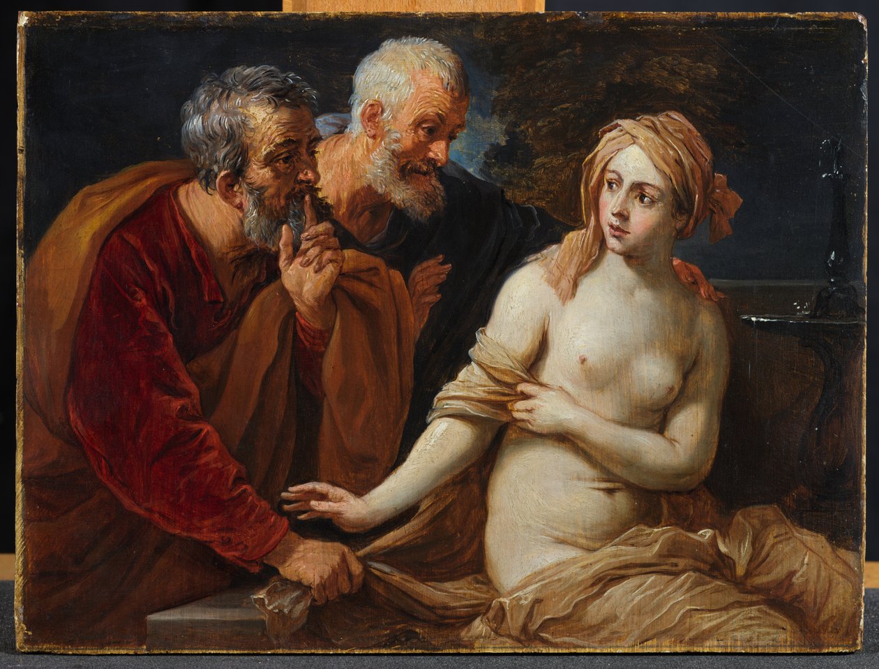 Susannah and the Elders, efter Guido Reni (1575-1642) av David Teniers the Younger