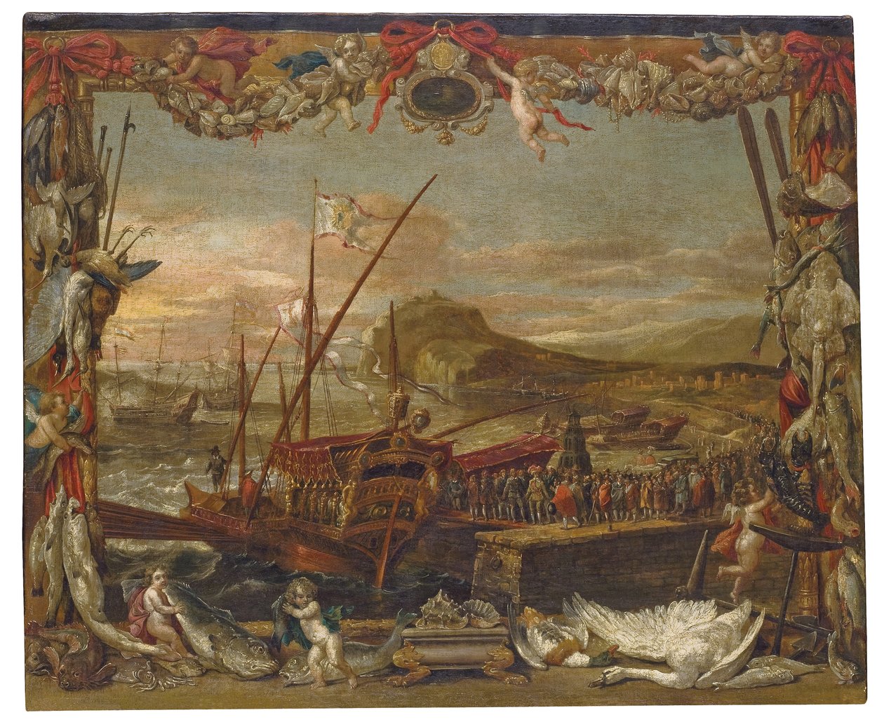 Ombordstigningen av Don Juan av Österrike av David Teniers the Younger