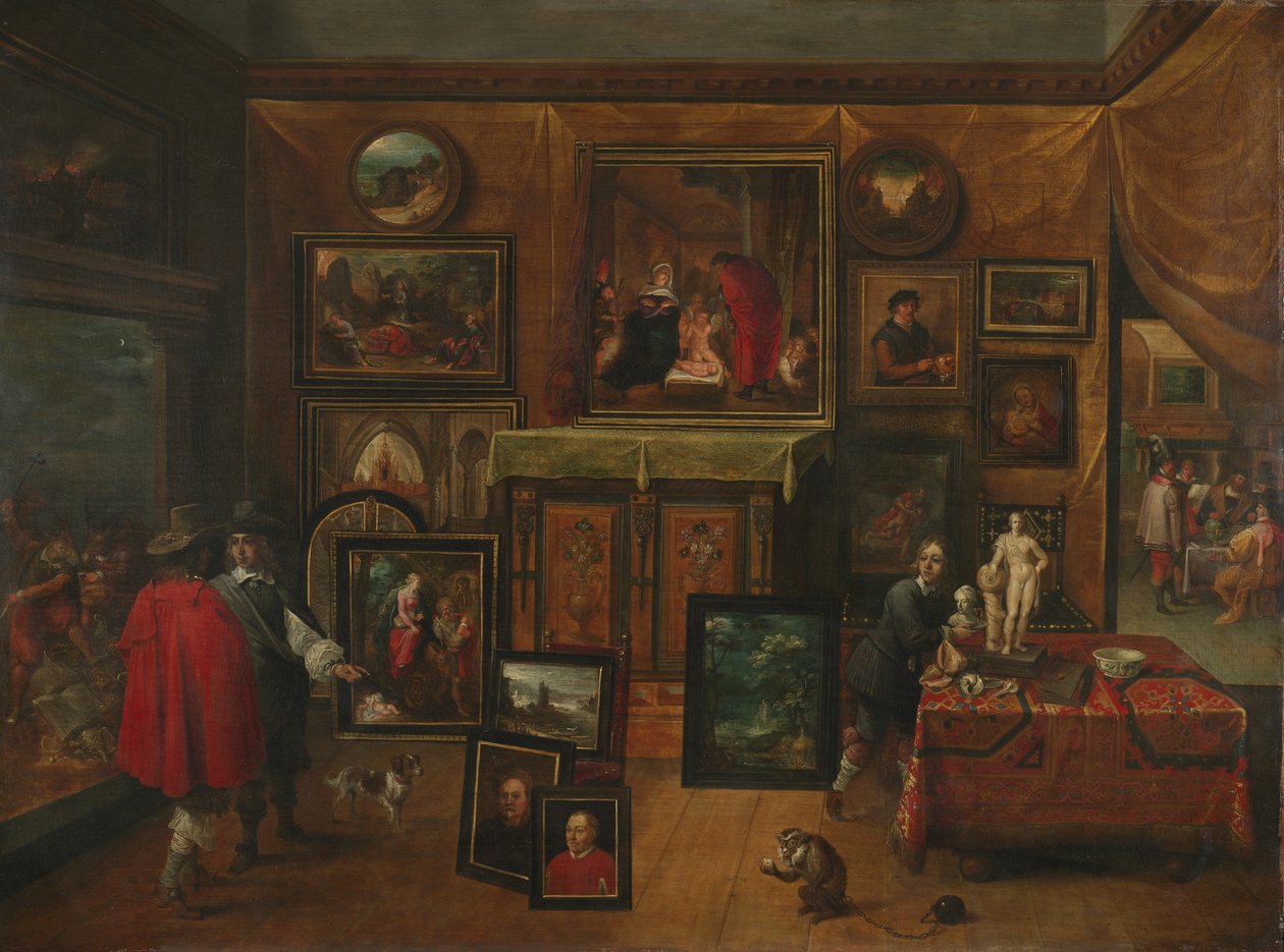 Interiören av ett bildgalleri, c.1640 av David Teniers the Younger