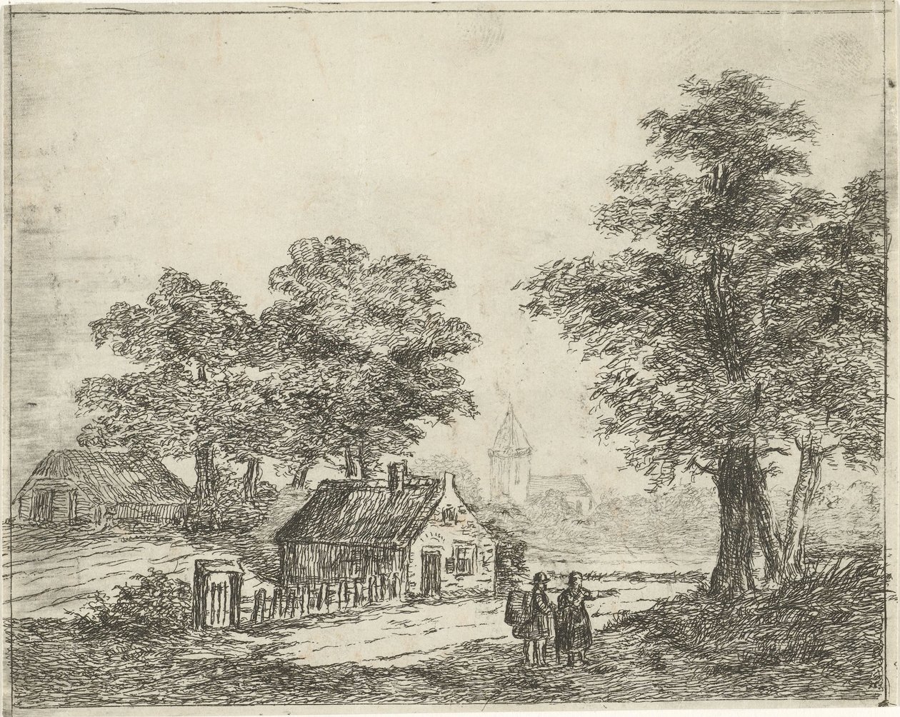 Landskap med vandrare av David van der Kellen