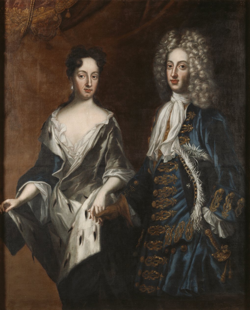 Frederic IV de Holstein Gottorp et Edwige Sophie de Suede - Fredrik IV (1671-1702), hertig av Holstein-Gottorp och hertiginna Hedvig Sophia (1681-1708), av Krafft, David, von (1655-1724). Olja på duk av David von Krafft