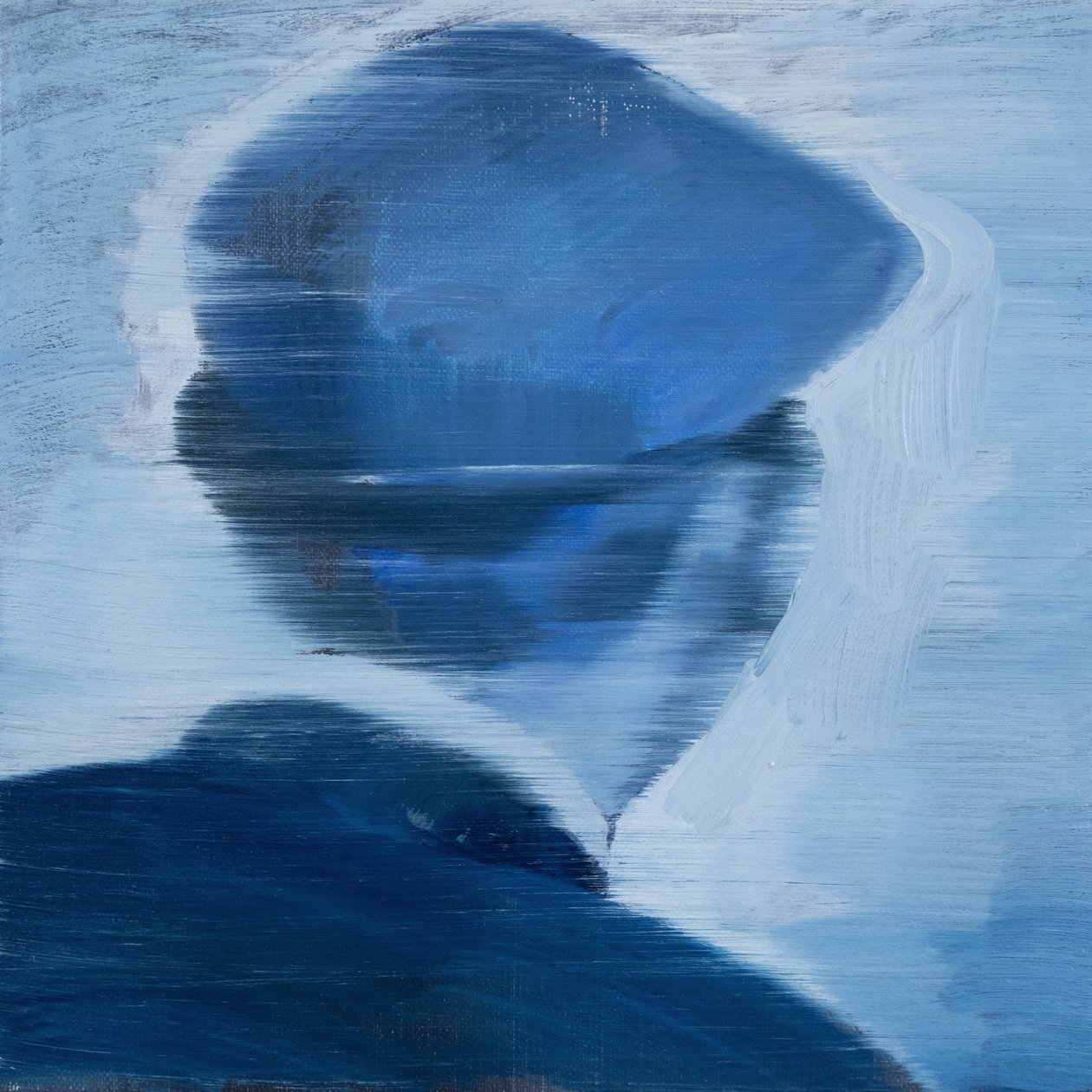 Robert Filliou 6, 2017 (olja på linne) av Davis Lisboa